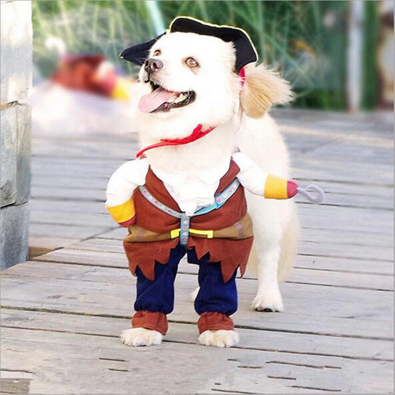 Funny Pet Clothes Cosplay Pirate Dog Cat Halloween