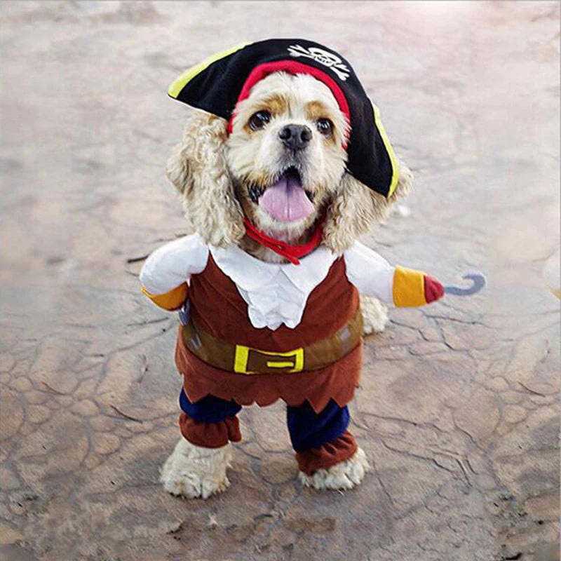 Funny Pet Clothes Cosplay Pirate Dog Cat Halloween