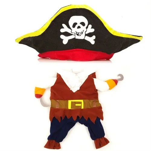 Funny Pet Clothes Cosplay Pirate Dog Cat Halloween