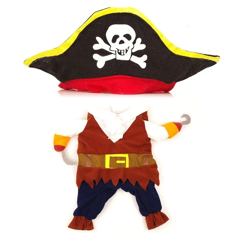 Funny Pet Clothes Cosplay Pirate Dog Cat Halloween