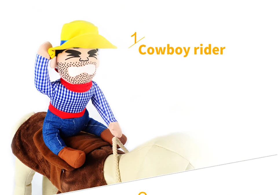 Halloween Funny Cowboy Dressing Up Jacket for Small Large Dogs